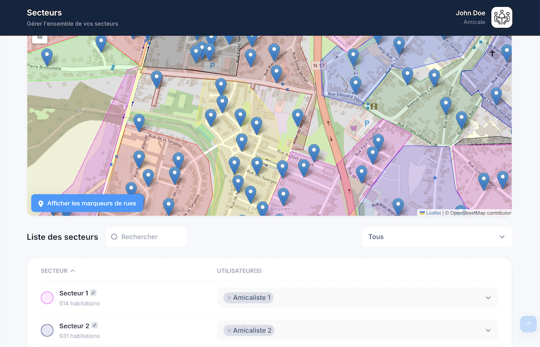 vue secteur amicaliste