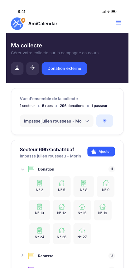 suivi statut dons calendriers pompiers