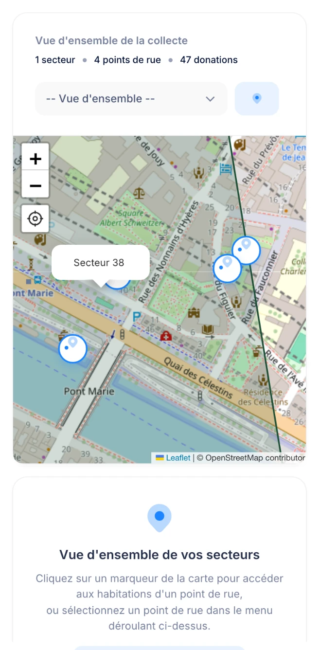 application mobile tournée calendriers pompiers