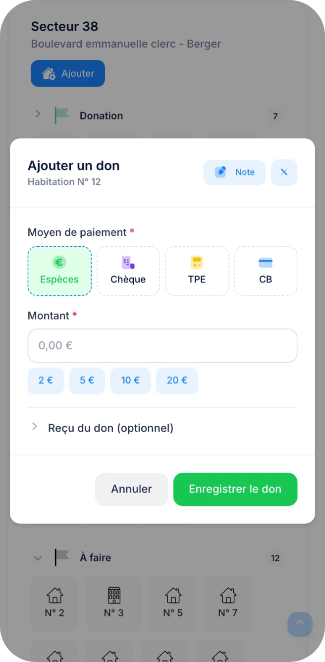 enregistrement don calendrier depuis le mobile